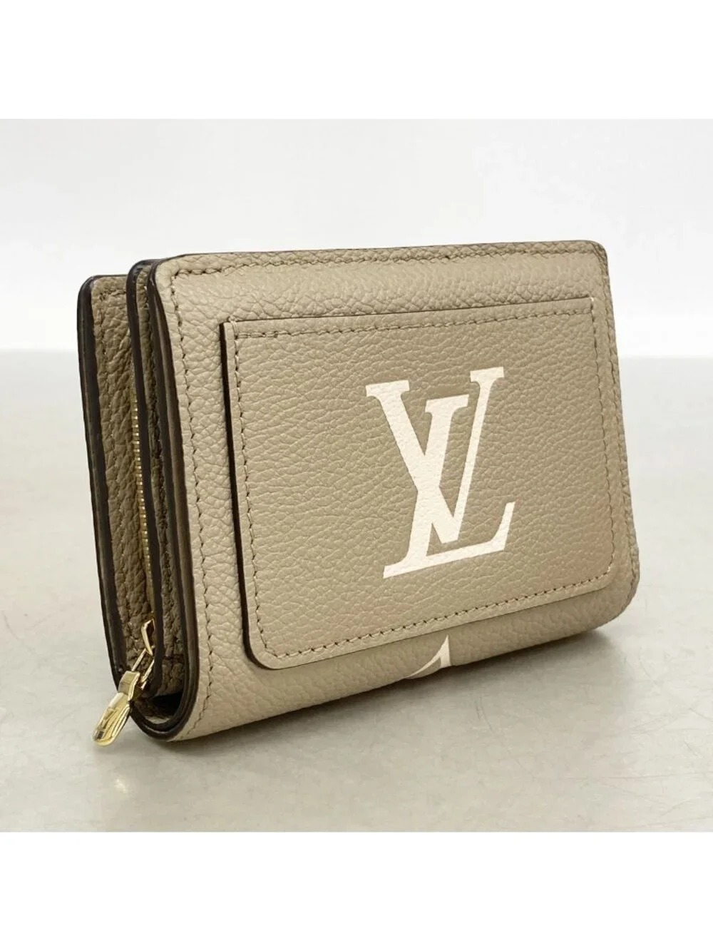 Louis Vuitton Wallet Monogram Empreinte Bicolor Portefeuille Clair Tourterelle